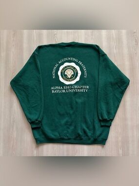 Vintage 90s Baylor University National Accounting Fraternity Crewneck Sz XL